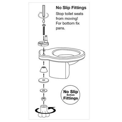 Arley Non Slip Toilet Seat Fittings